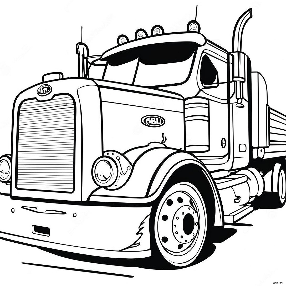 Pagina Para Colorear De Camion Peterbilt Vintage 24585 22571