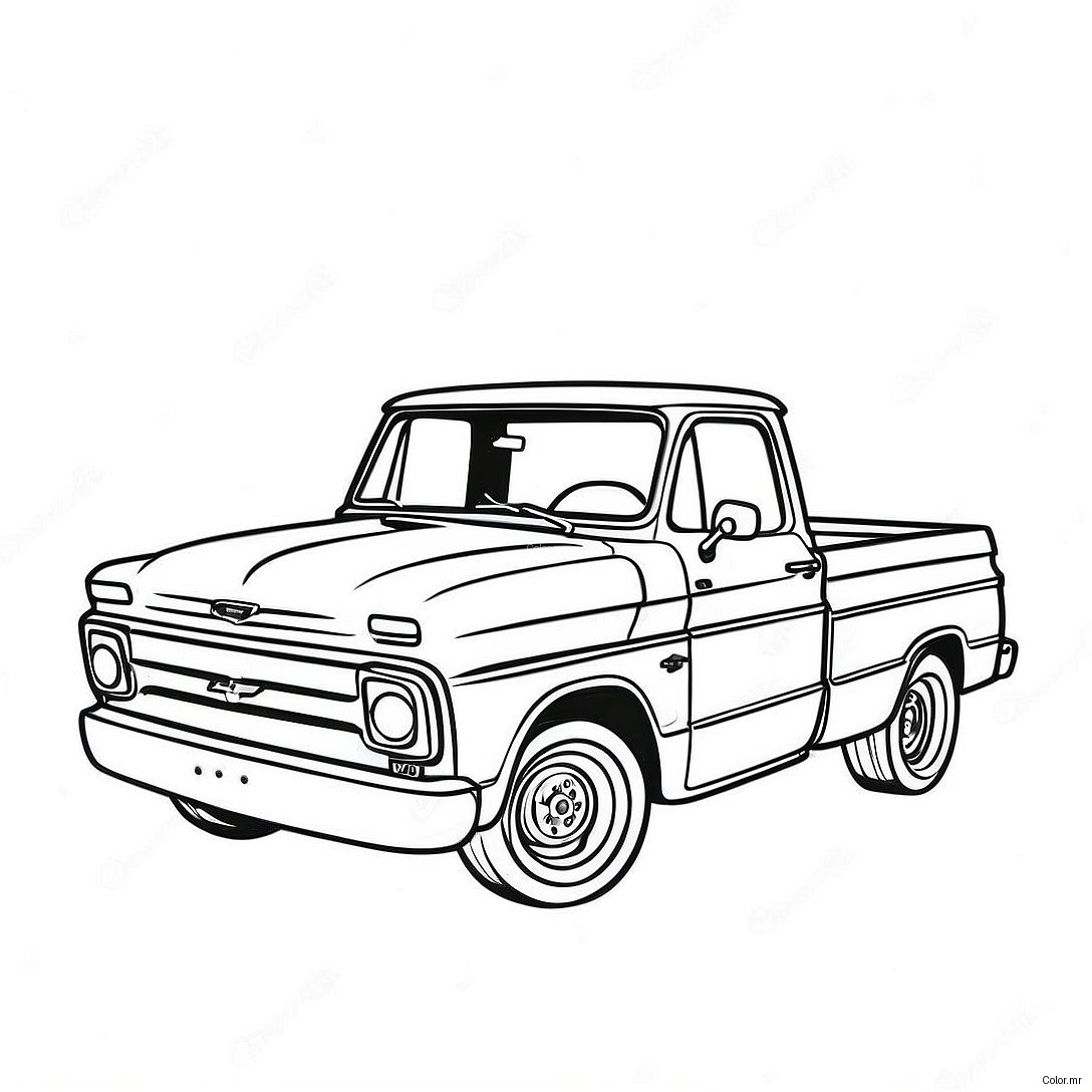 Pagina Para Colorear De Camioneta Vintage Chevy C10 47835 39776