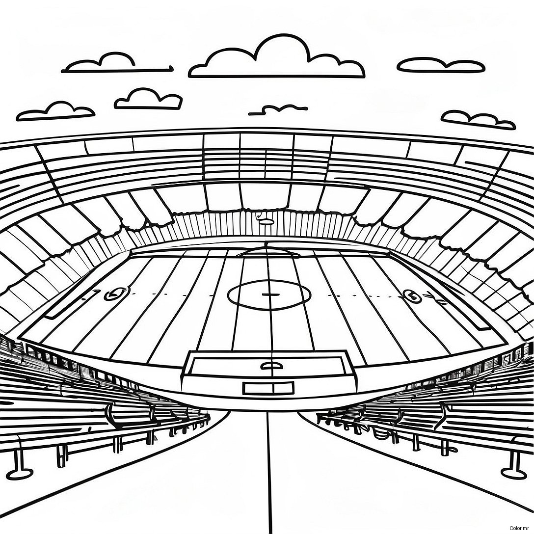 Pagina Para Colorear De Campo De Futbol Realista 61926 51324