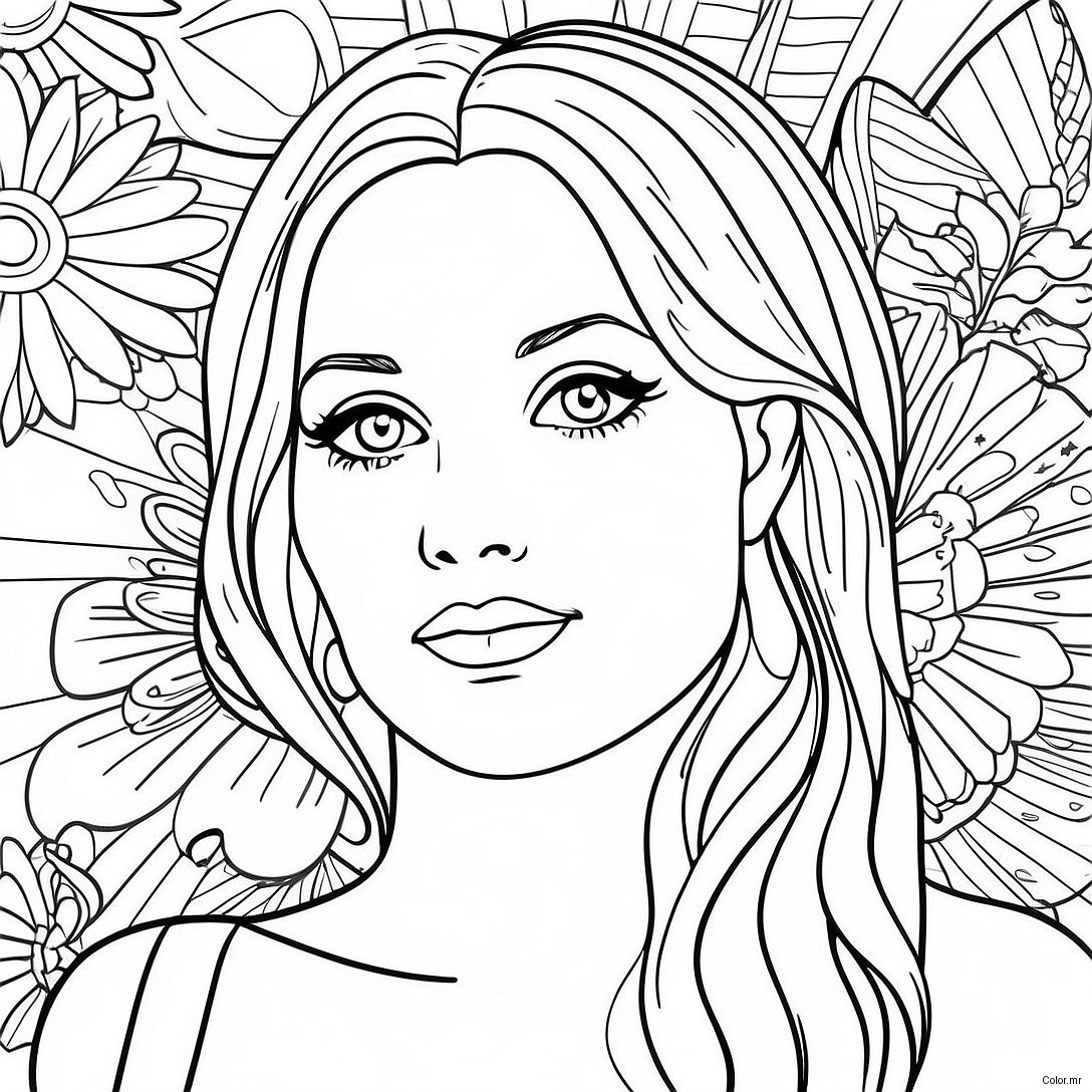 Pagina Para Colorear De Celebridad Realista 34762 28948