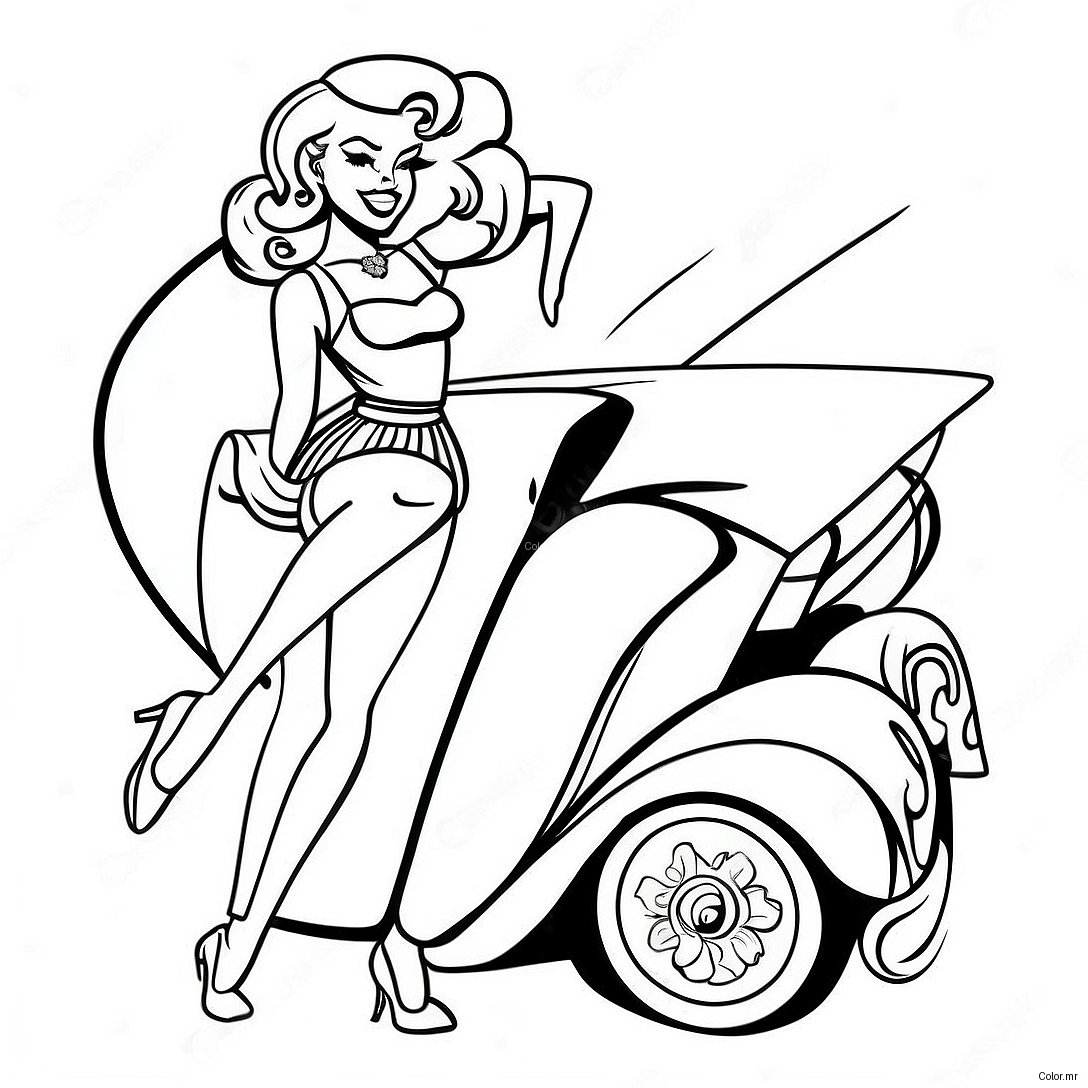 Pagina Para Colorear De Chica Pin Up Vintage 31909 16422