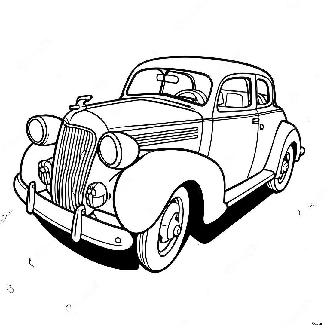 Pagina Para Colorear De Coche Clasico Vintage 1362 1090