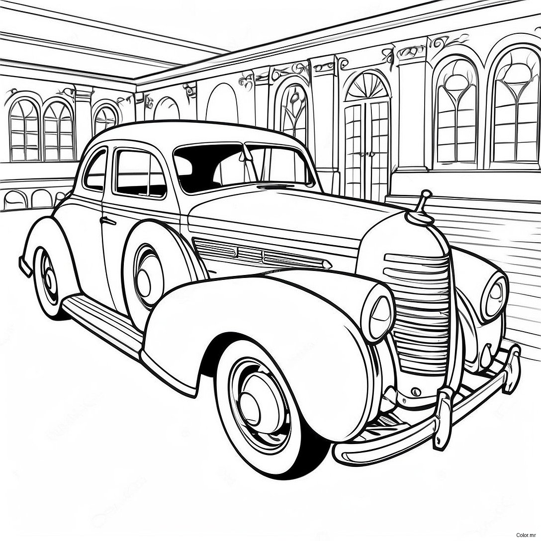 Pagina Para Colorear De Coche Clasico Vintage 1362 1091