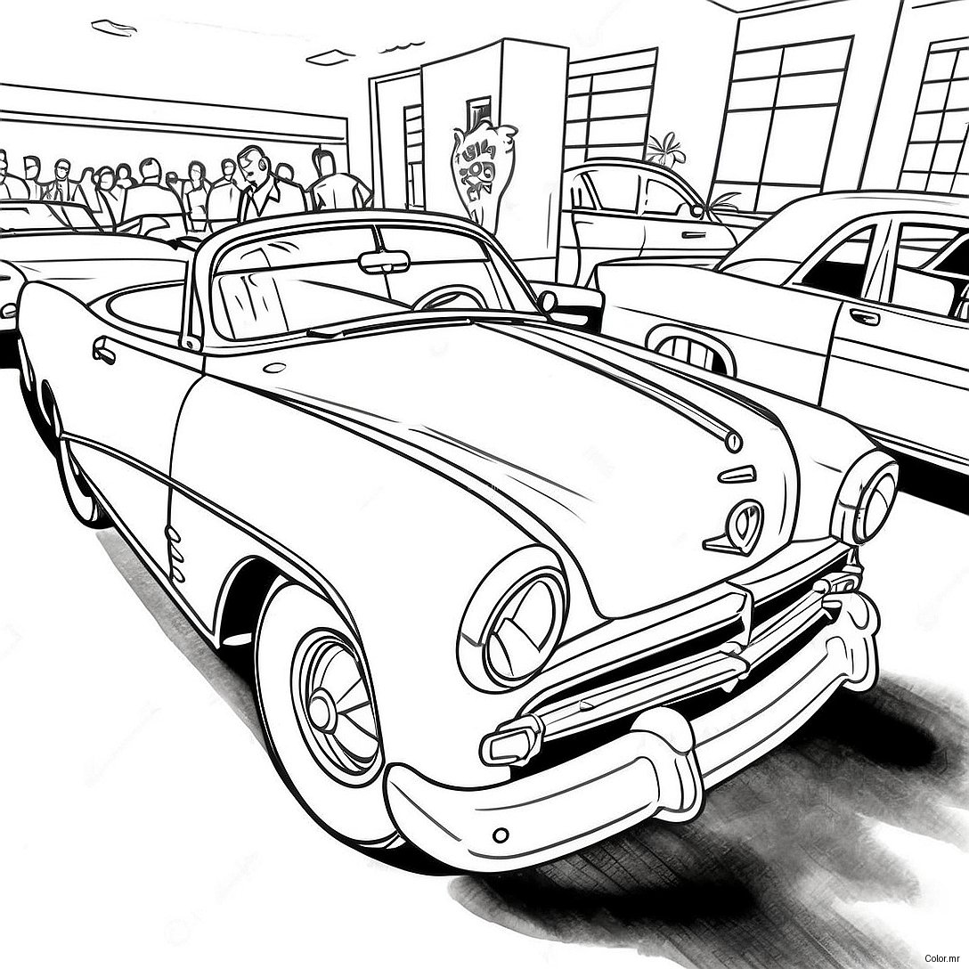 Pagina Para Colorear De Coches Clasicos Vintage 66881 55221