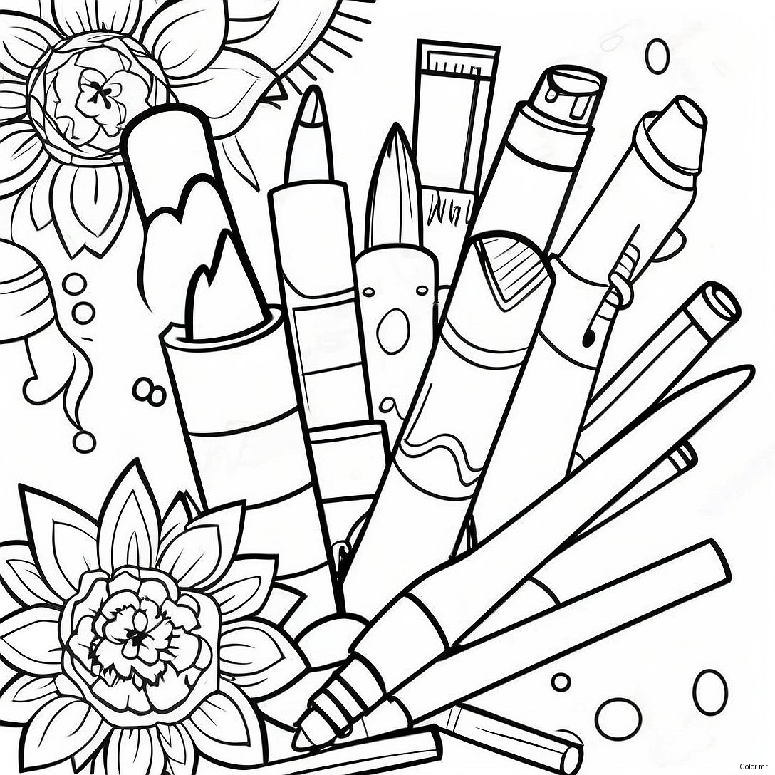 Pagina Para Colorear De Diversion Con Marcadores Coloridos 23044 21173