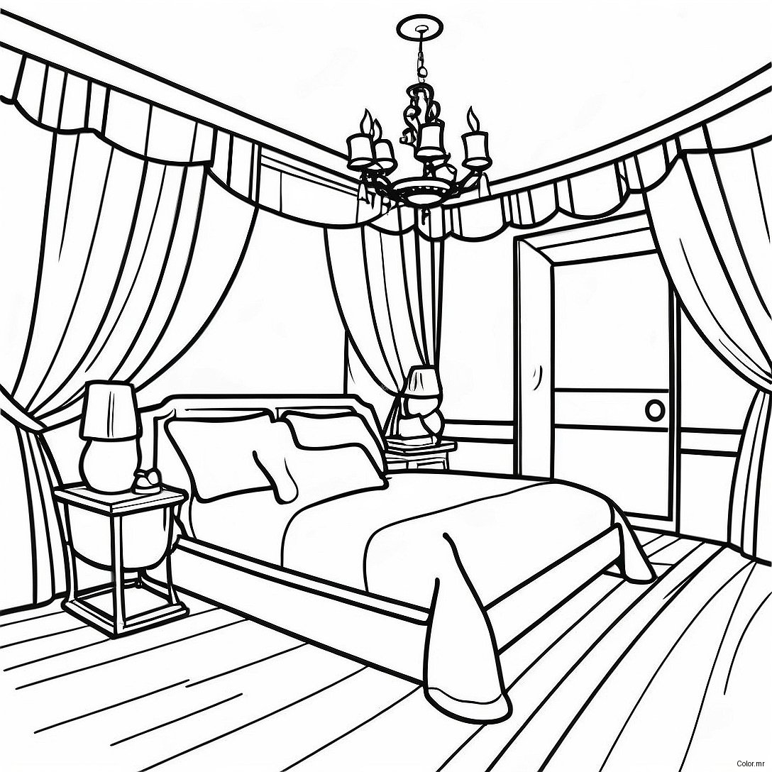 Pagina Para Colorear De Dormitorio Realista 16752 14102