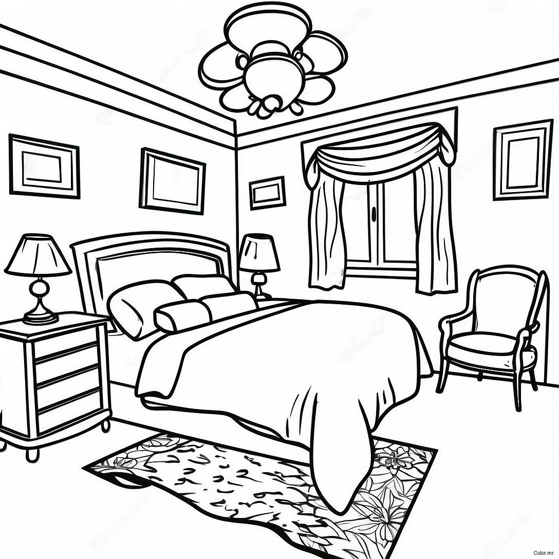 Pagina Para Colorear De Dormitorio Realista 16752 14103