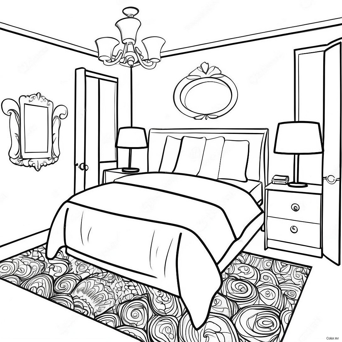 Pagina Para Colorear De Dormitorio Realista 16752 14104