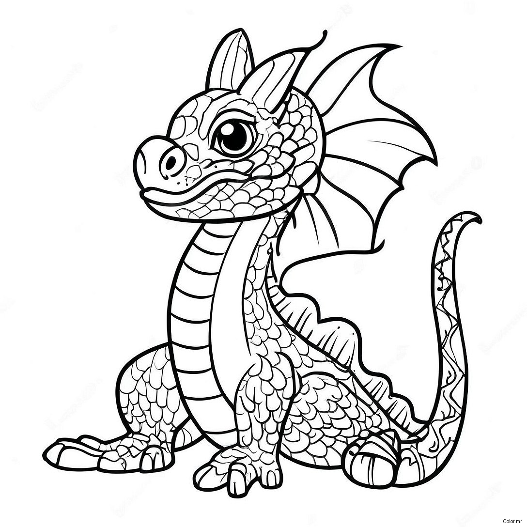 Pagina Para Colorear De Dragon De Agua Realista 39627 32885