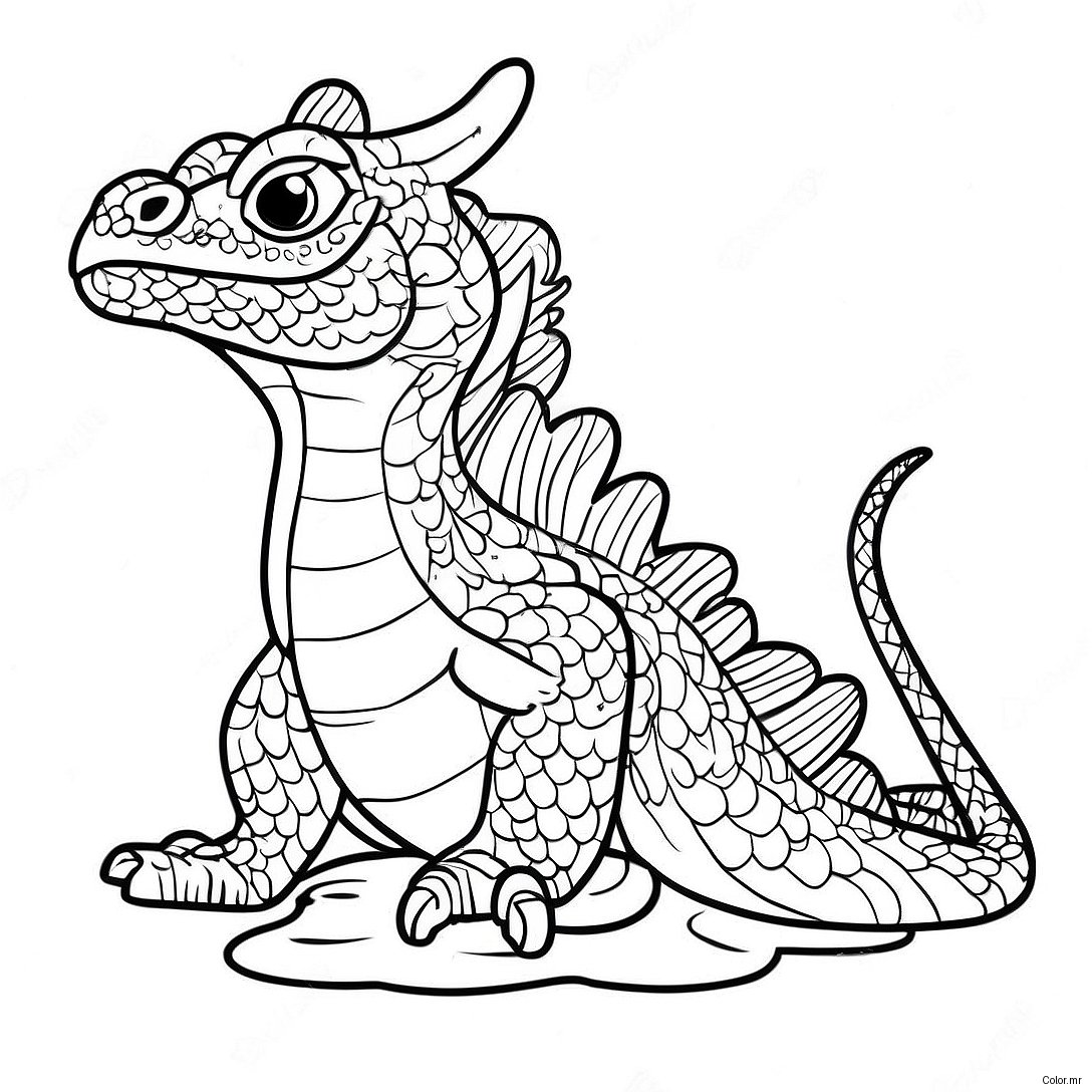 Pagina Para Colorear De Dragon De Agua Realista 39627 32886