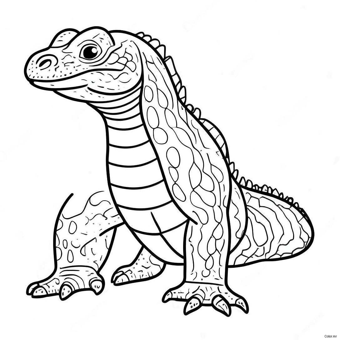 Pagina Para Colorear De Dragon De Komodo Realista 9147 7476