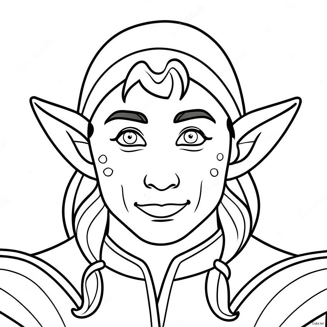 Pagina Para Colorear De Elfo Realista 11677 9562
