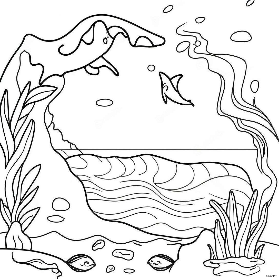 Pagina Para Colorear De Escena Oceanica Realista 20039 18669