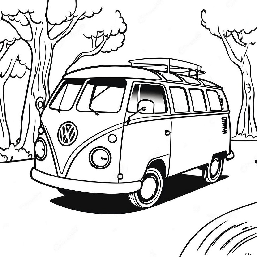 Pagina Para Colorear De Furgoneta Volkswagen Vintage 56742 47161