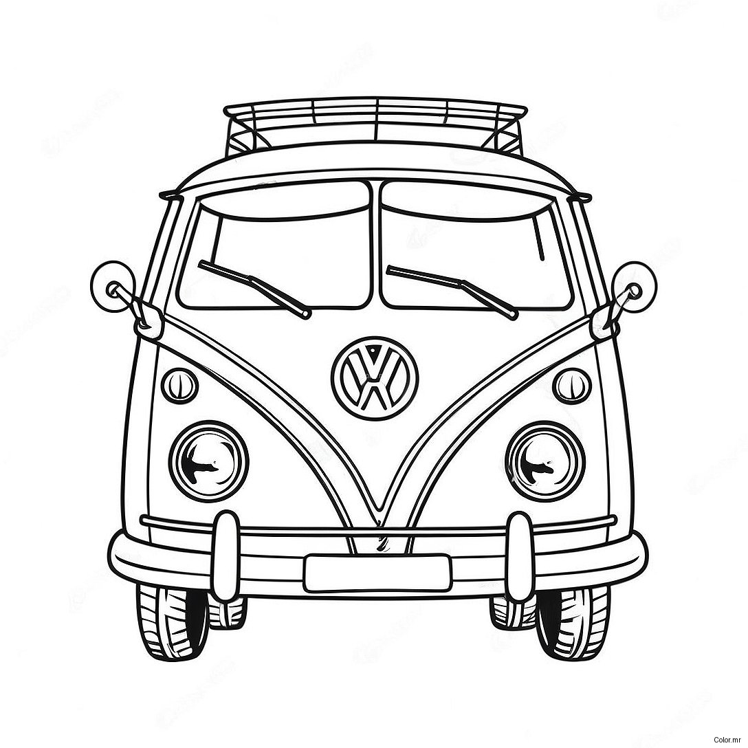 Pagina Para Colorear De Furgoneta Volkswagen Vintage 56742 47162