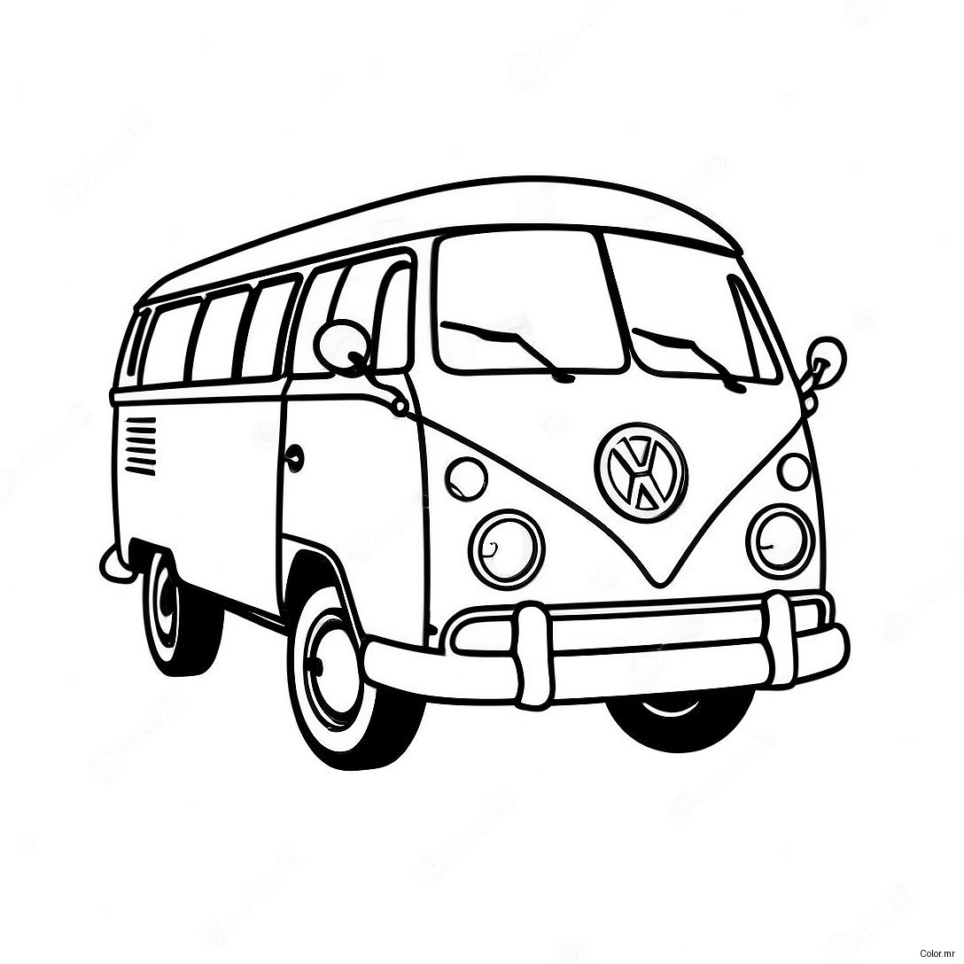 Pagina Para Colorear De Furgoneta Volkswagen Vintage 56742 47163