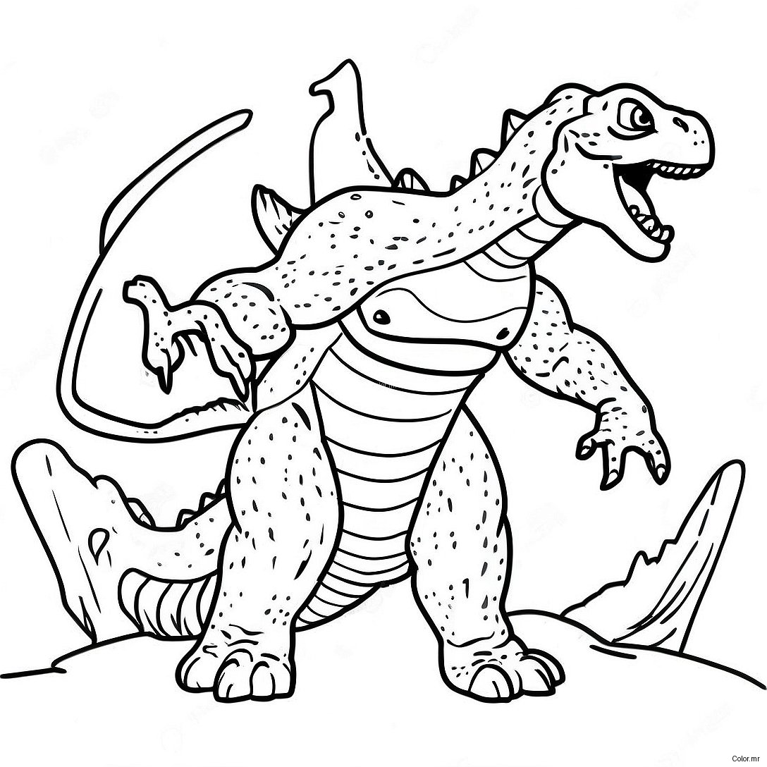 Pagina Para Colorear De Godzilla Realista 47513 39522