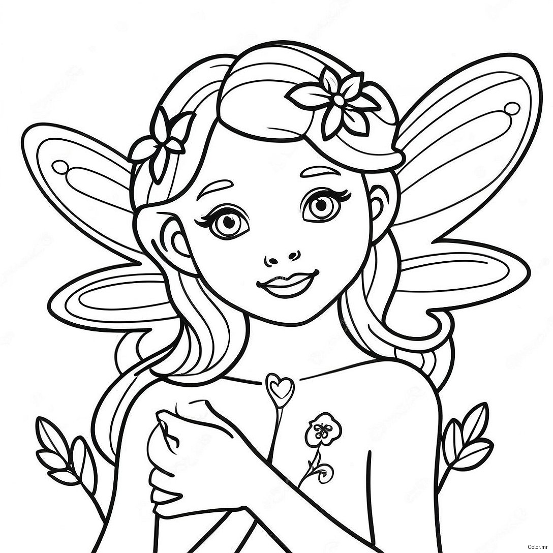 Pagina Para Colorear De Hada Realista Hermosa 46213 38486