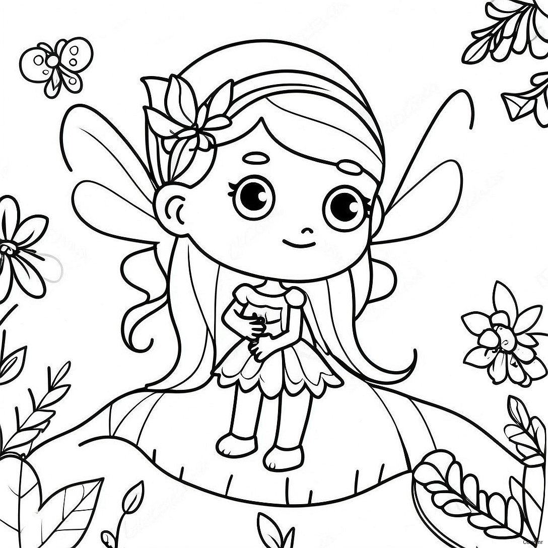 Pagina Para Colorear De Hada Realista Hermosa 46213 38487