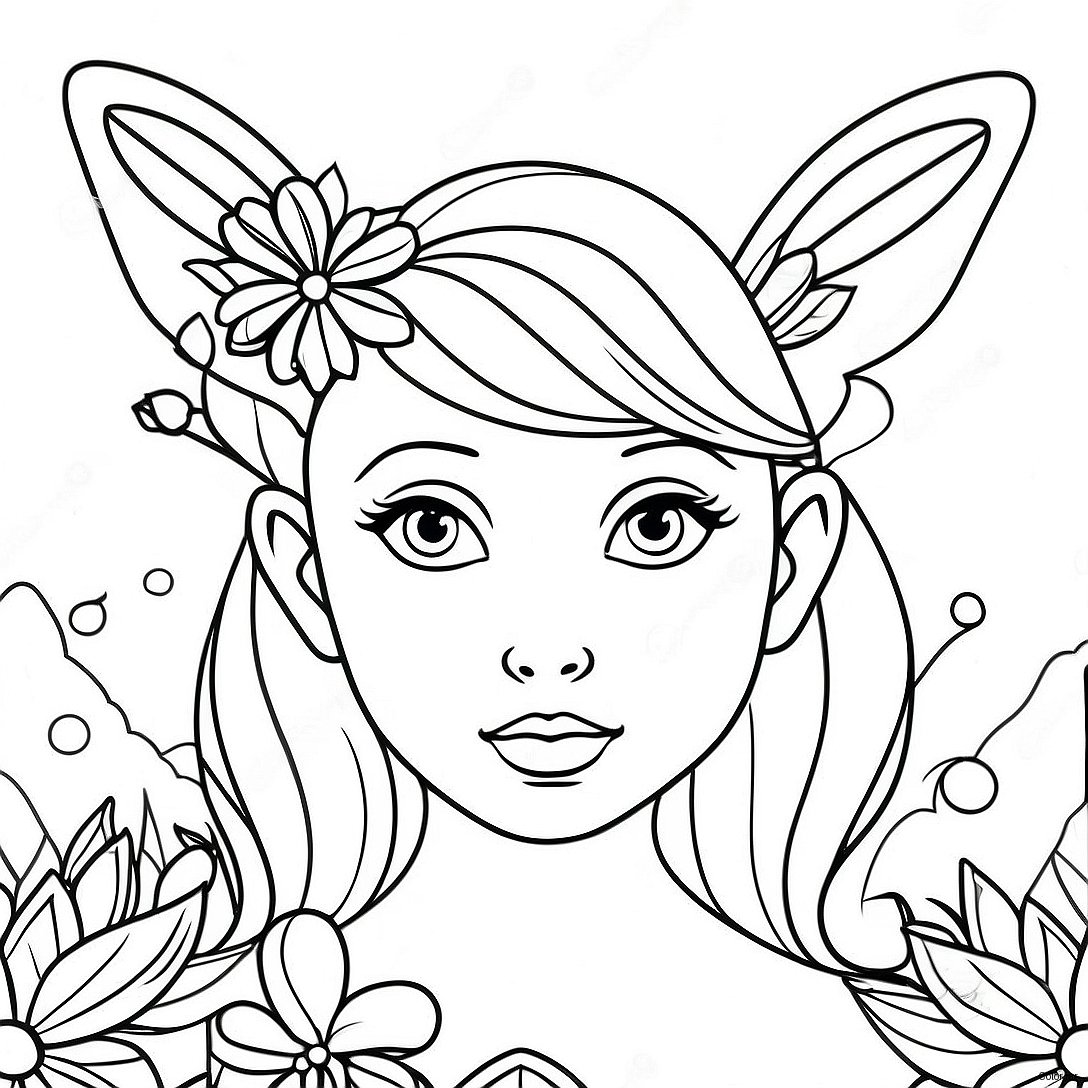 Pagina Para Colorear De Hada Realista Hermosa 46213 38488