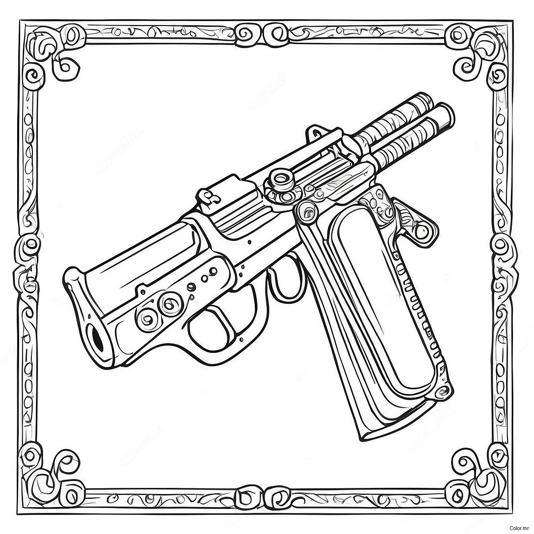 Pagina Para Colorear De La Ametralladora Vintage 45414 37719