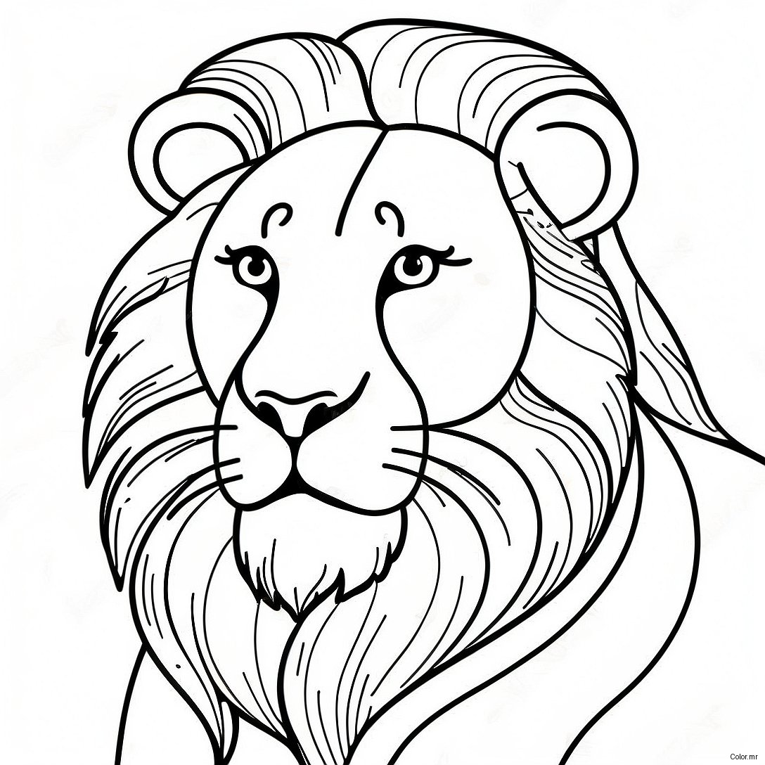 Pagina Para Colorear De Leon Realista 8365 6783