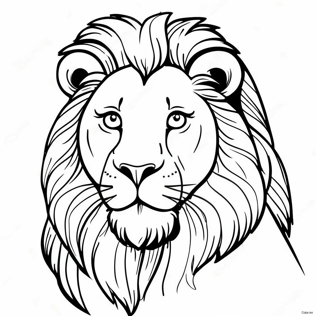 Pagina Para Colorear De Leon Realista 8365 6784