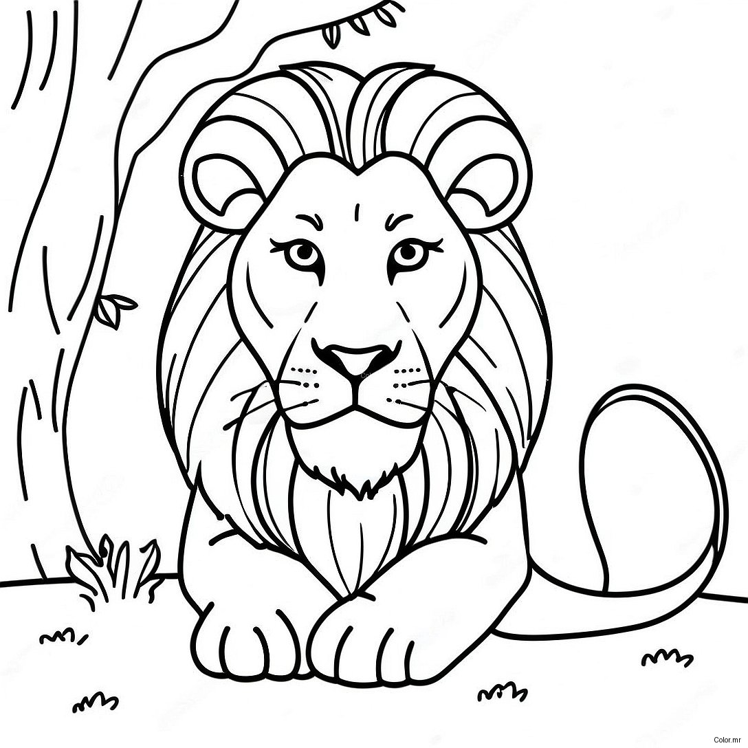 Pagina Para Colorear De Leon Realista 8365 6861