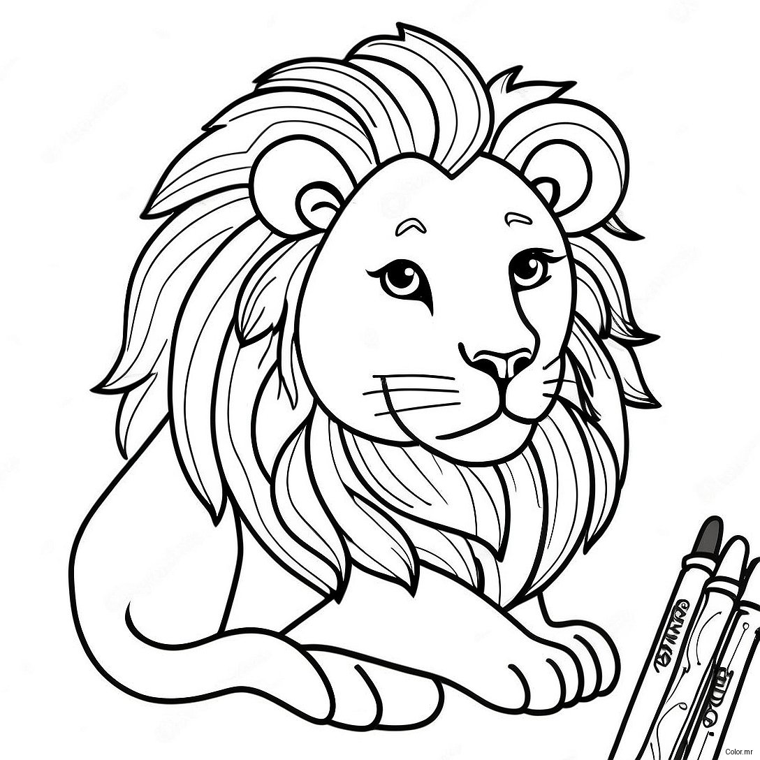 Pagina Para Colorear De Leon Realista 8365 6863