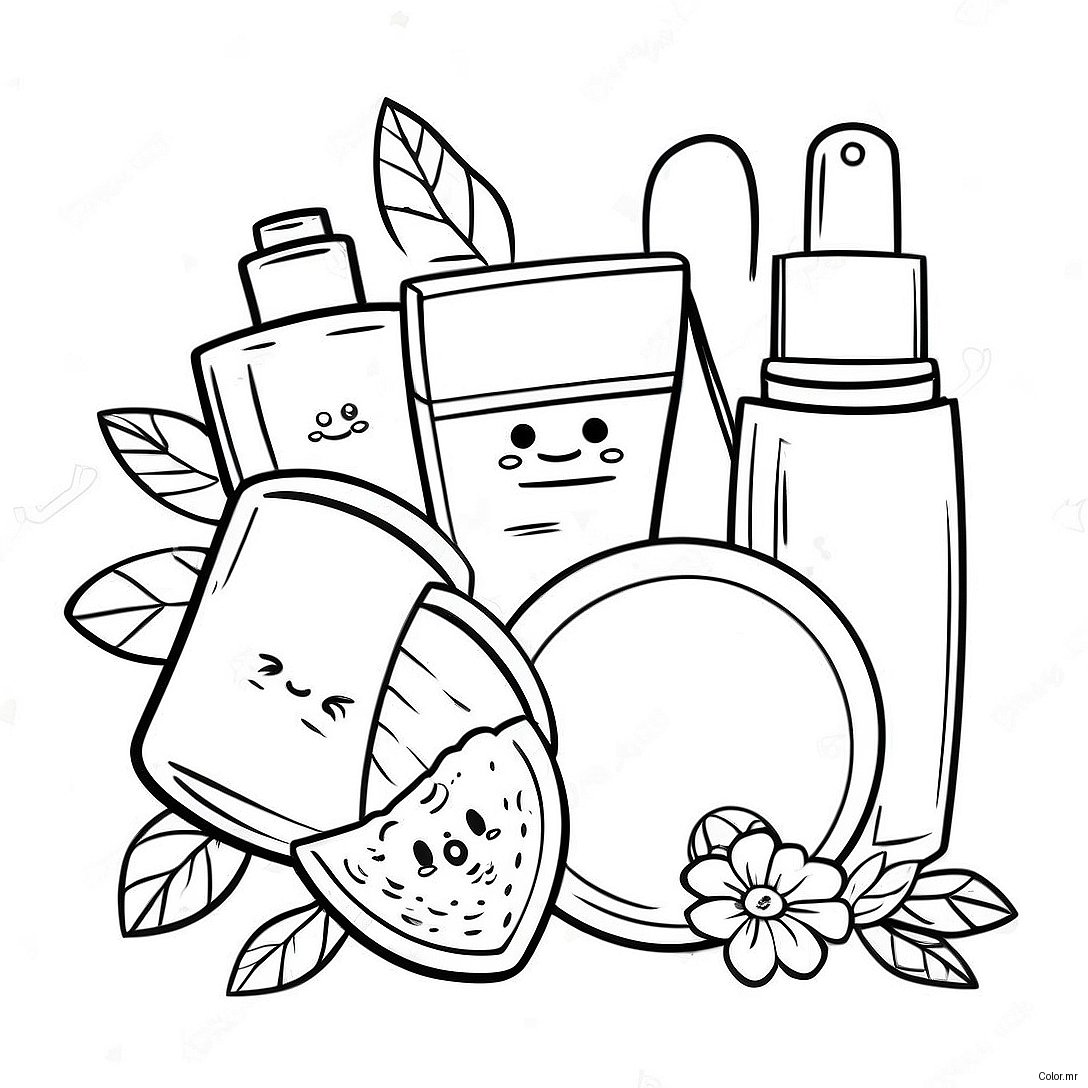 Pagina Para Colorear De Lindos Productos De Cuidado De La Piel 2553 2085