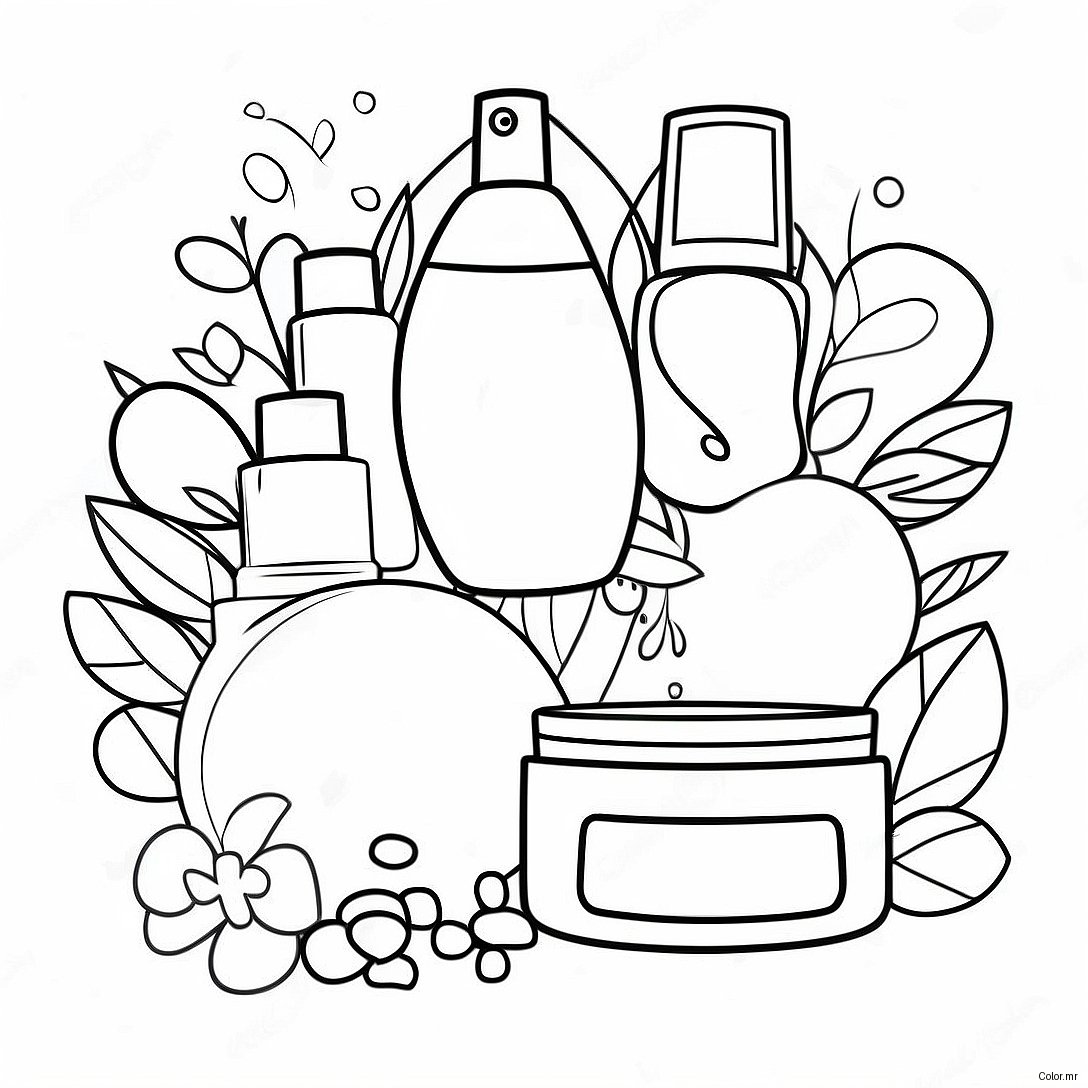Pagina Para Colorear De Lindos Productos De Cuidado De La Piel 2553 2086