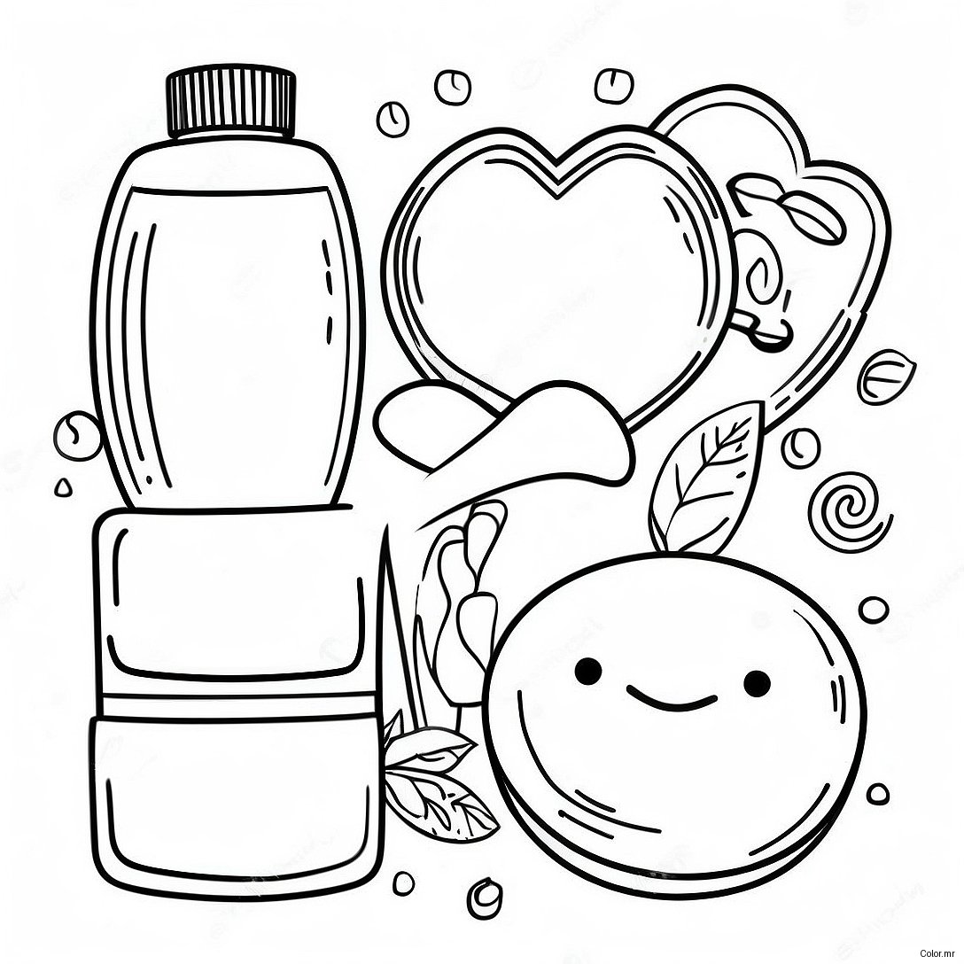 Pagina Para Colorear De Lindos Productos De Cuidado De La Piel 2553 2088