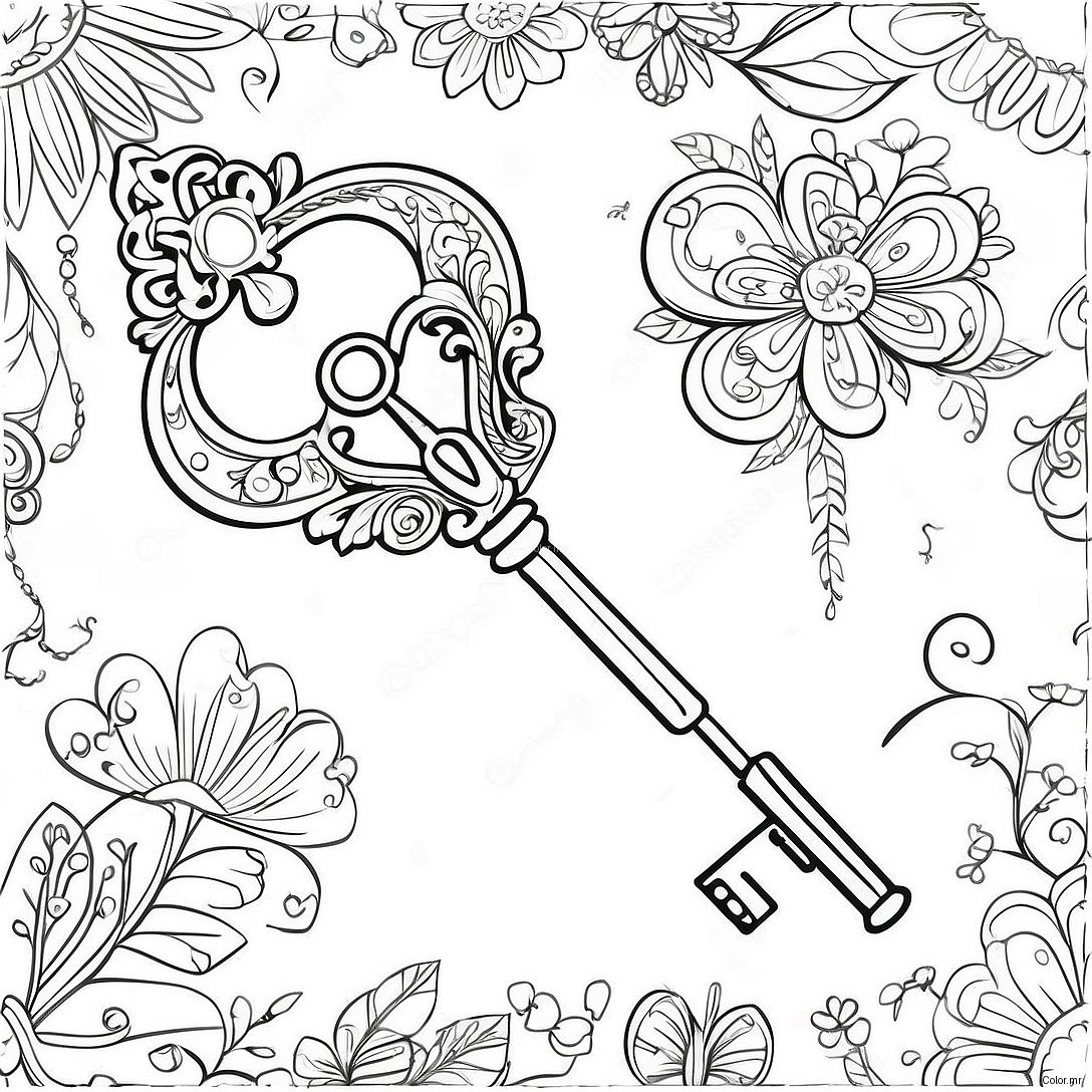 Pagina Para Colorear De Llave Vintage 59887 49705