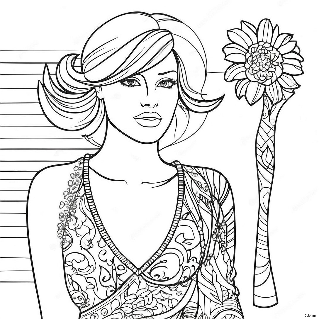 Pagina Para Colorear De Moda Realista 38416 31939