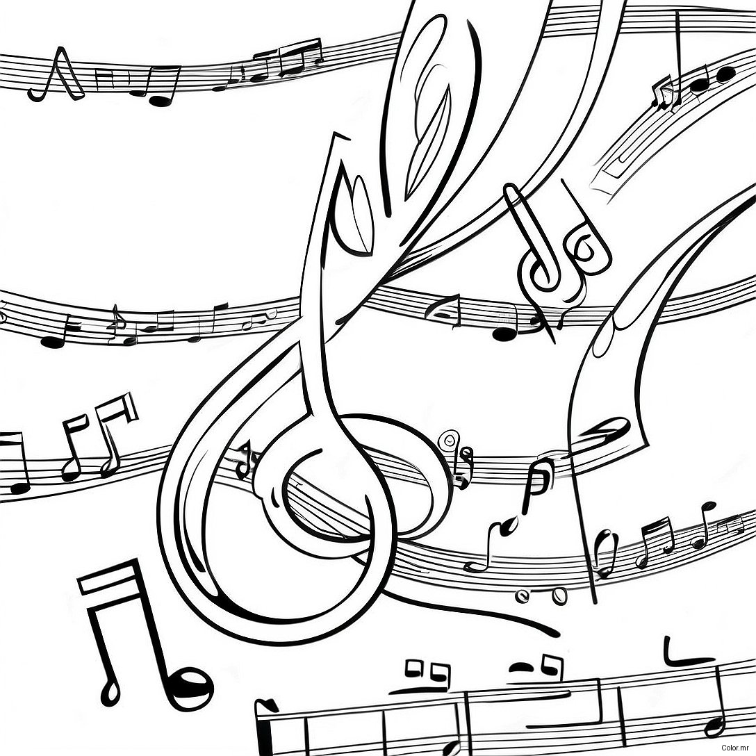 Pagina Para Colorear De Pentagrama Musical 39197 32549