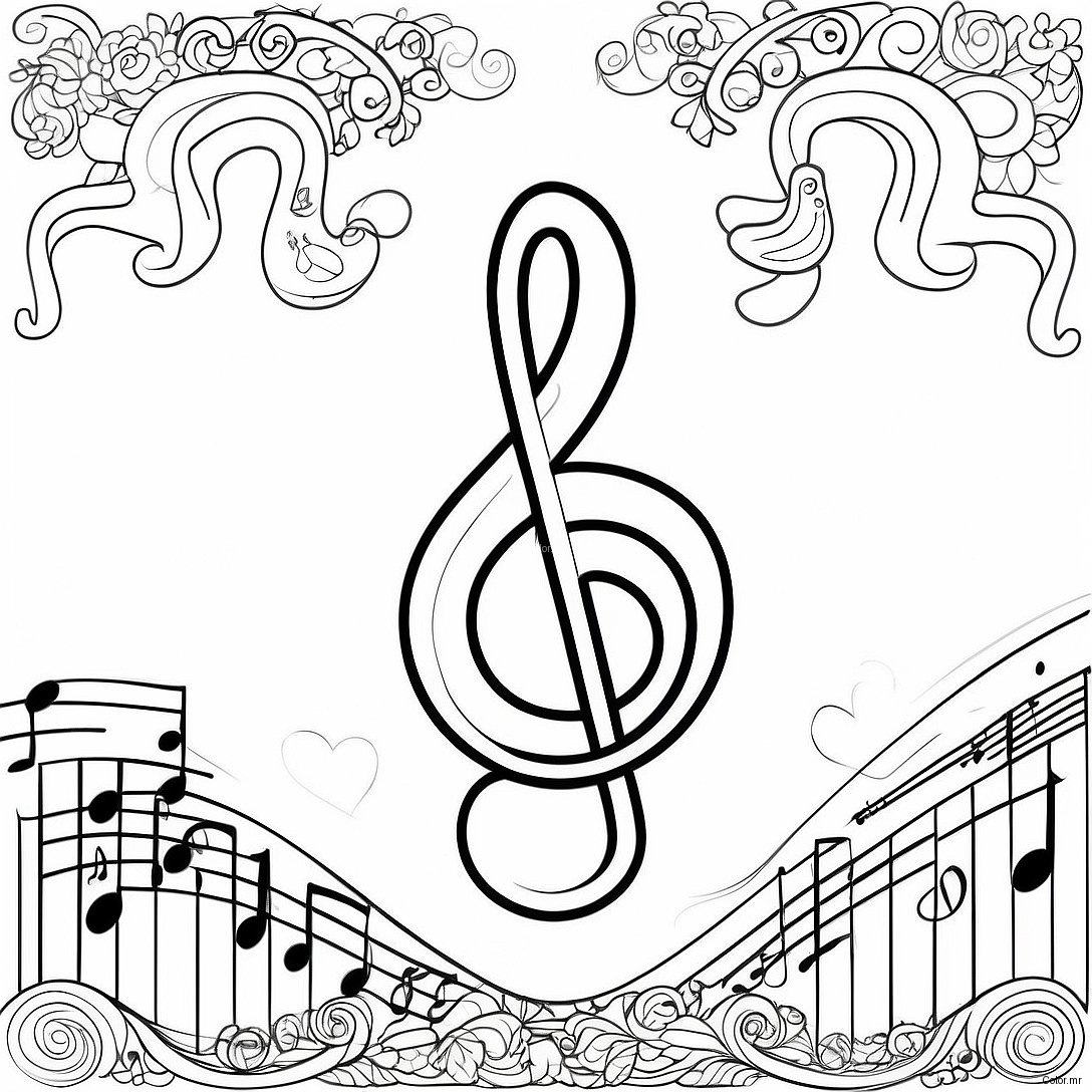 Pagina Para Colorear De Pentagrama Musical 39197 32551