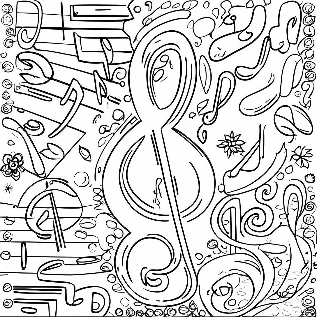 Pagina Para Colorear De Pentagrama Musical 39197 32552