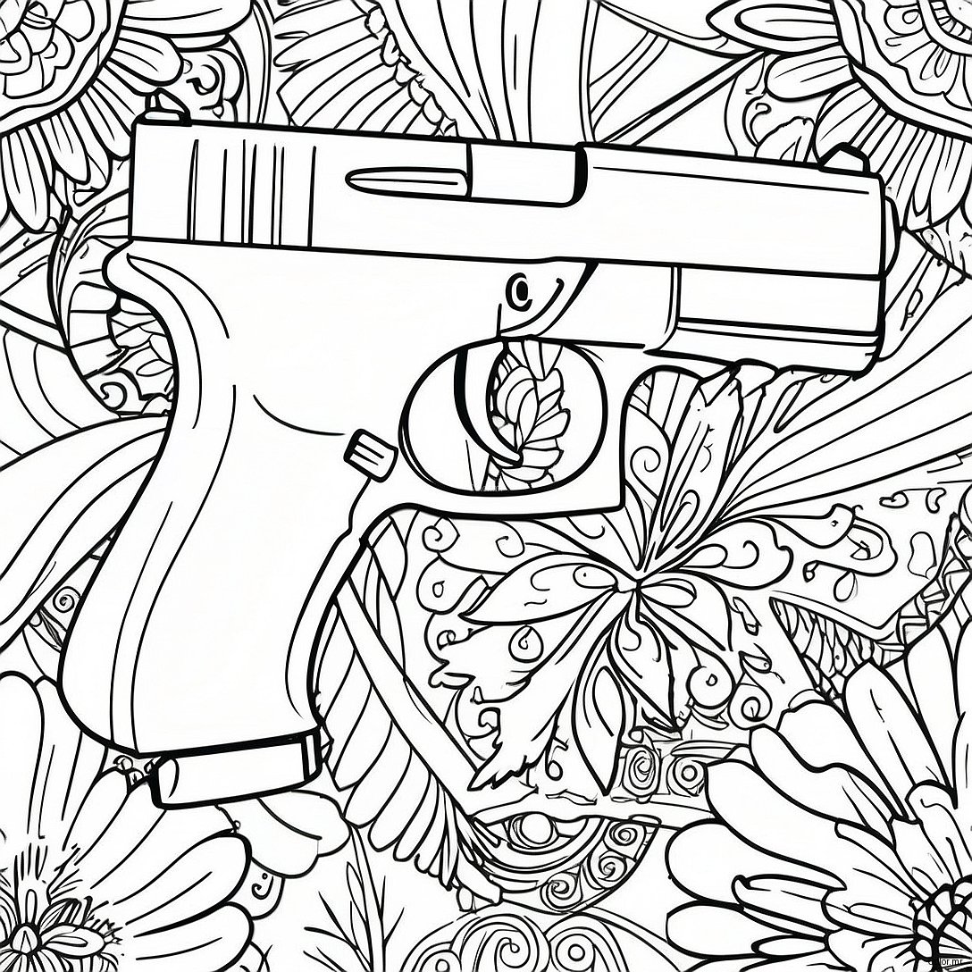 Pagina Para Colorear De Pistola Glock Realista 46154 38445