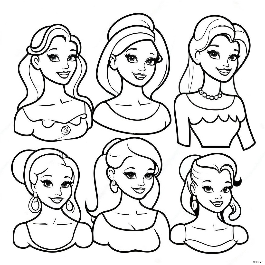 Pagina Para Colorear De Princesas De Disney Vintage Hipster 27143 24774
