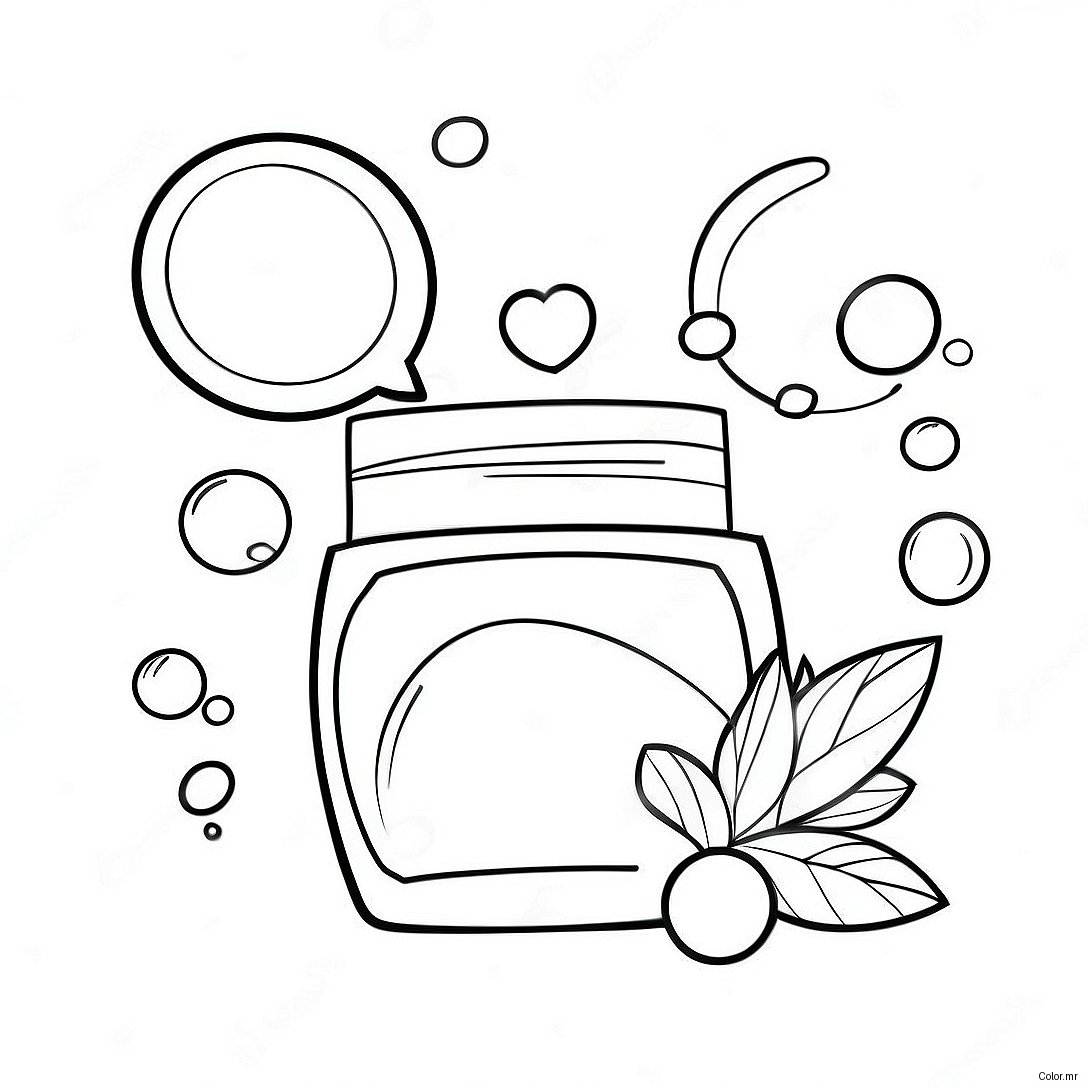 Pagina Para Colorear De Productos De Cuidado De La Piel Bubble 2391 1954