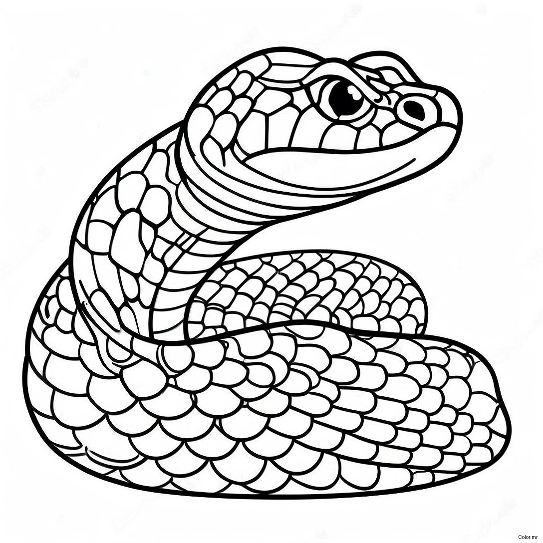 Pagina Para Colorear De Serpiente De Cascabel Realista 26813 24509