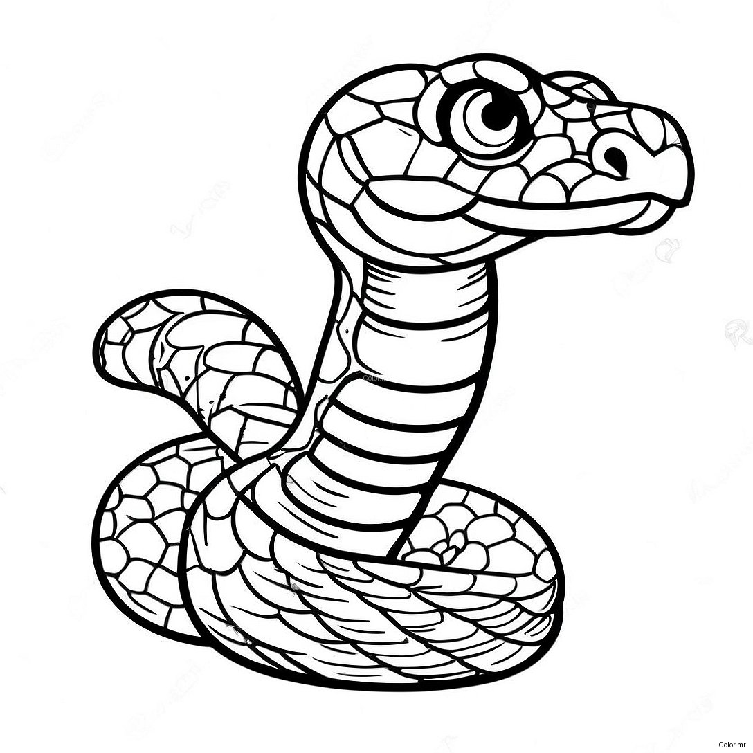 Pagina Para Colorear De Serpiente De Cascabel Realista 26813 24511