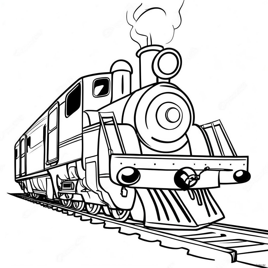 Pagina Para Colorear De Tren Realista 37966 31569