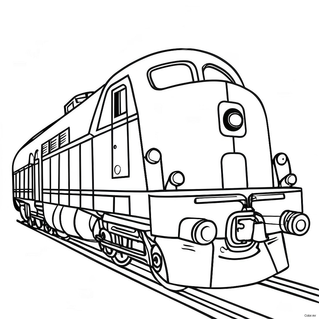 Pagina Para Colorear De Tren Realista 37966 31570