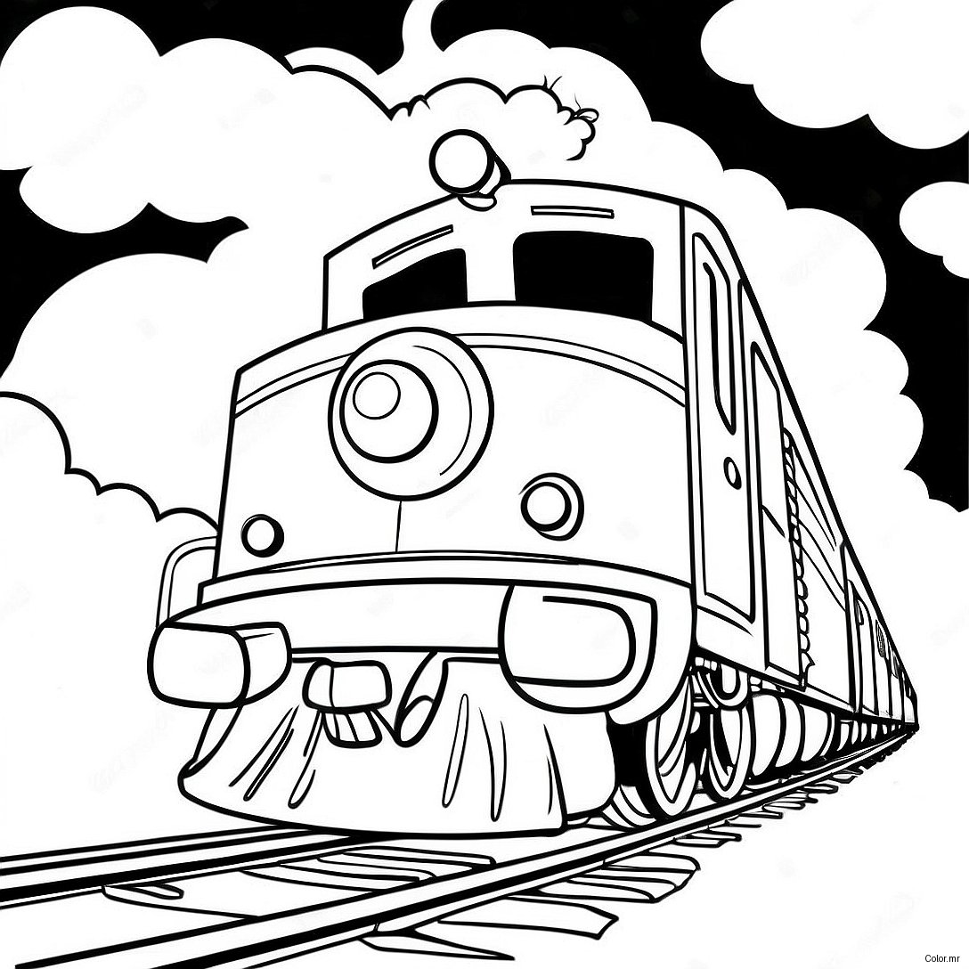 Pagina Para Colorear De Tren Realista 37966 31571