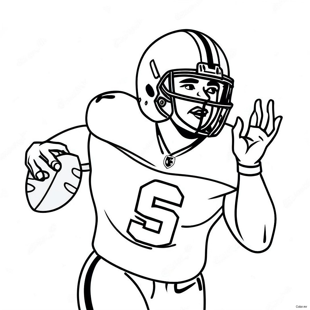 Pagina Para Colorear De Tua Tagovailoa Lanzando Un Balon De Futbol 45764 38128