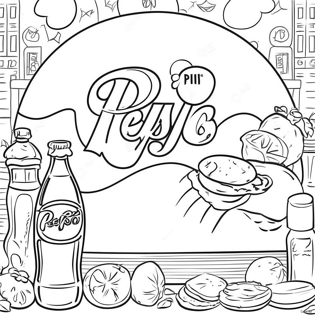 Pagina Para Colorear De Un Anuncio Vintage De Pepsi 50255 41901
