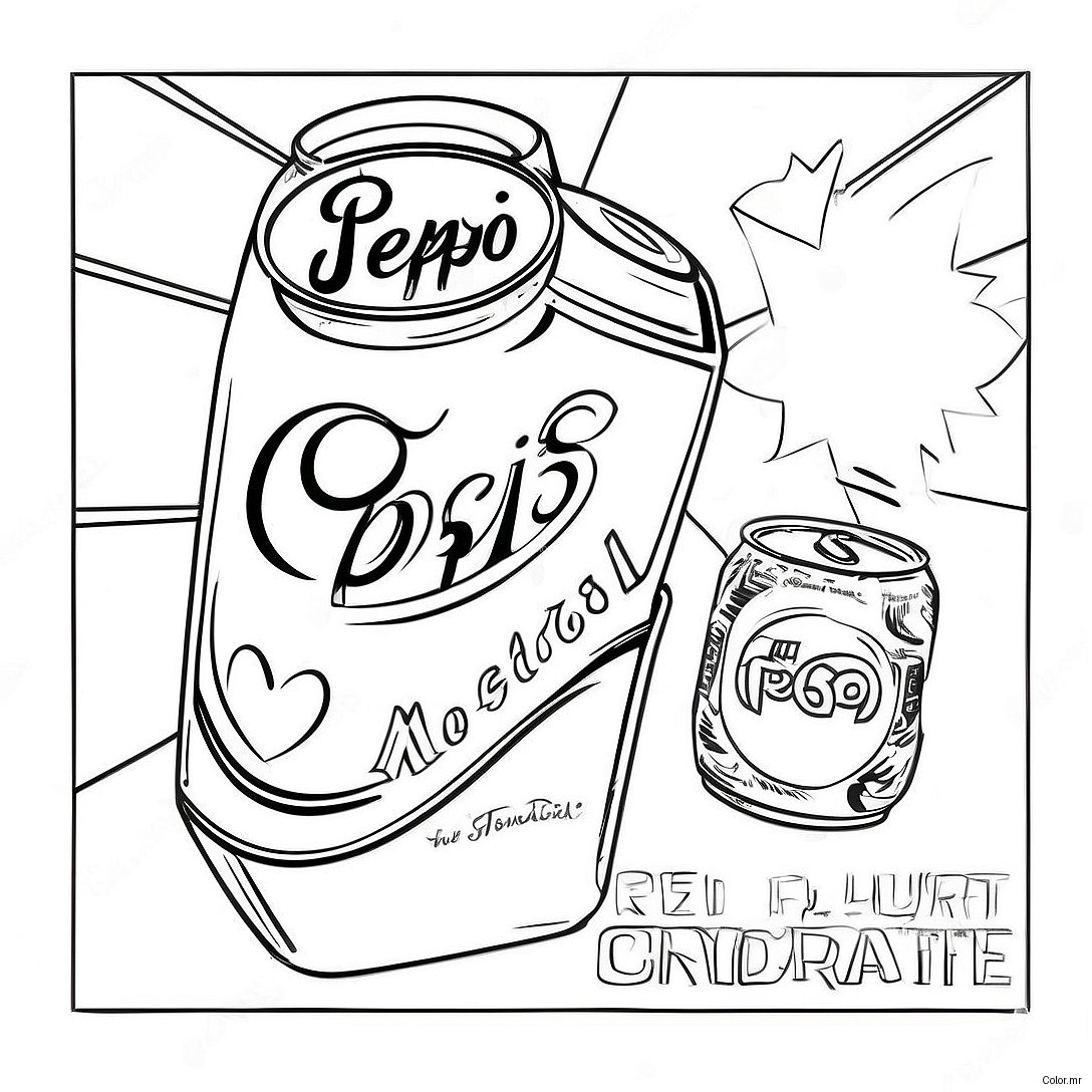 Pagina Para Colorear De Un Anuncio Vintage De Pepsi 50255 41902
