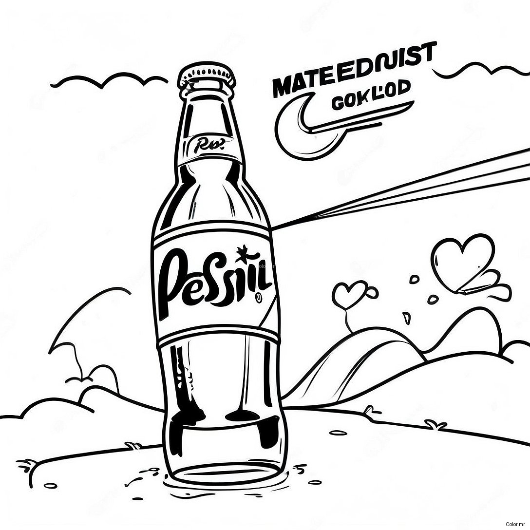 Pagina Para Colorear De Un Anuncio Vintage De Pepsi 50255 41904