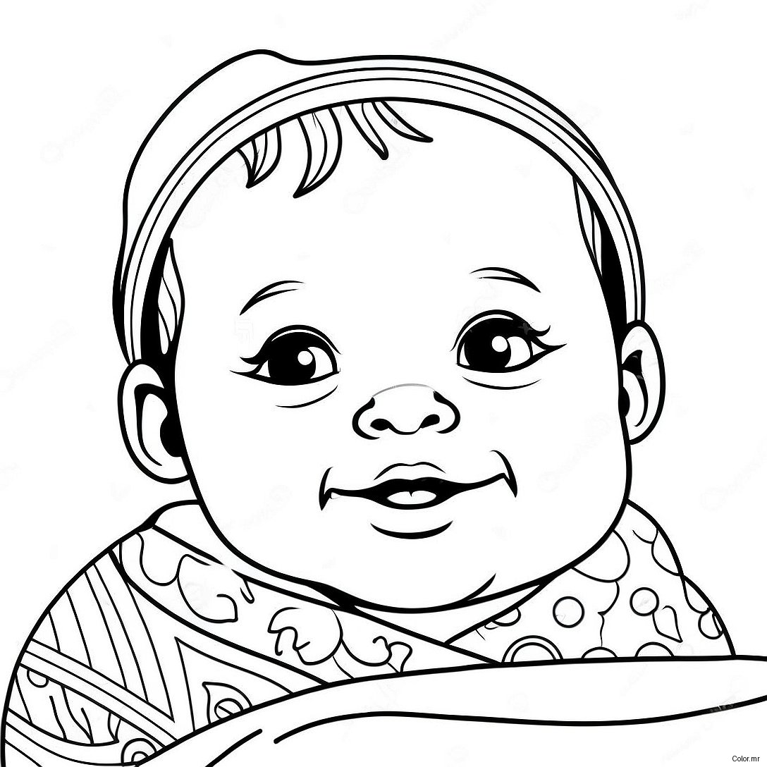 Pagina Para Colorear De Un Bebe Recien Nacido Realista 25155 23013